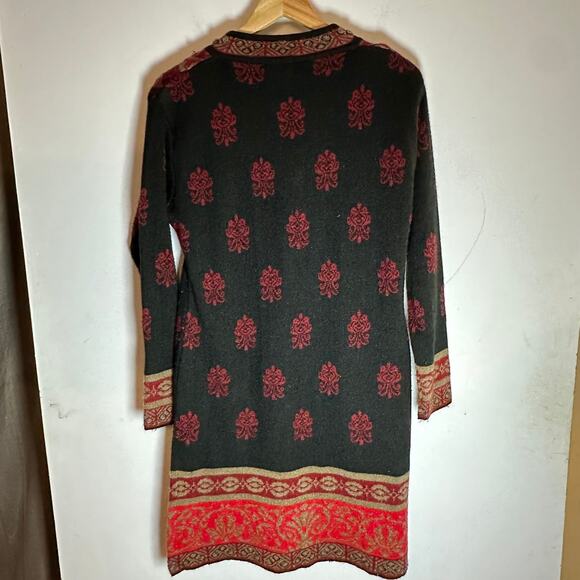 Silver Lane Red tapestry baroque sweater dress womans size Medium - Picture 7 of 12